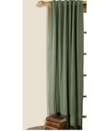 HOMESPUN BACKTAB DOUBLE INSULATED CURTAIN 40&quot; WIDE X 63&quot; LONG SPANISH MOSS - £18.17 GBP
