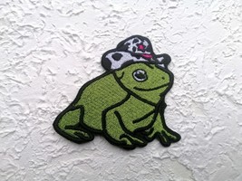 Embroidered Patch Iron on or hook and loop. Cowboy Hat Frog patch. Prepp... - $8.60+
