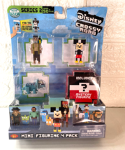 Disney Crossy Road Series 2   Mini Figurine 4-Pack Minnie Rex Will & Mystery New - £6.73 GBP