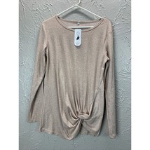 Sampeel Twist Knot Long Sleeve Top Draped Slouchy Womens Size Medium NWT - $19.95