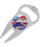 Colorful Mushrooms Golf Ball Marker Divot Repair Tool Bottle Opener - £9.42 GBP