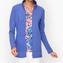 Talbots Lavender UPF 50 Slub Terry Jacket Kangaroo Pocket Sweater, Size XLp - $39.96 CAD