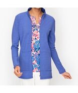 Talbots Lavender UPF 50 Slub Terry Jacket Kangaroo Pocket Sweater, Size XLp - $39.76 CAD
