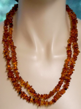 Very Long Baltic Amber Natural Bead Necklace Nice Color 46 Inches  - $119.95
