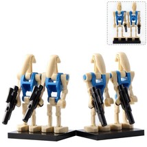 4Pcs Pilot Battle Droid Army Military Star Wars Cone Wars Minifigure Cus... - £2.39 GBP