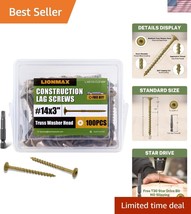 Versatile 100-PCS Construction Lag Screws - Ideal for Decking and Timber... - $39.00
