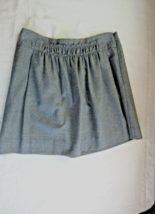 J. Crew skirt mini short Size 2 gray lined front waistband ruched wool b... - £12.73 GBP