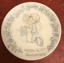 Precious Moments Huge LOT 50th Anniversary Porcelain Bisque Plates w StandEasel - £29.75 GBP