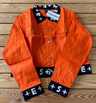 santo ermanno NWT women’s button up jacket size L Orange P8 - £13.85 GBP