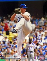 Chad Billingsley Signed 8x10 Los Angeles Dodgers Pitch Photo SI - £15.25 GBP