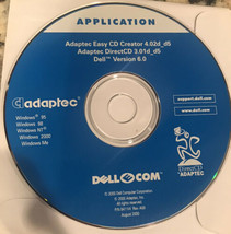 Dell application ADAPTEC Easy CD Creator 4.02d_D5 DirectCD 3.01d_D5 Vers... - £7.77 GBP