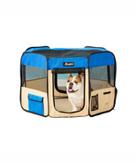 JESPET Pet Dog Playpens, Portable Soft Dog Exercise Pen Kennel,36&#39;&#39;,Blue - $1,045.18 MXN