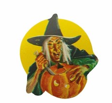 Dennison Halloween Witch decorations seals wicked knife carve pumpkin ephemera - £19.01 GBP