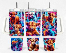 40 oz Cow Collage theme insulated  Tumbler (like the Stanley Quencher ) - $39.60