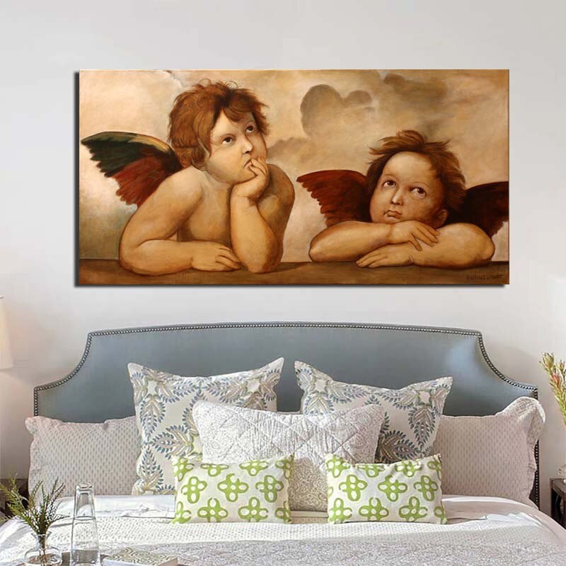 Kids Room Raphael Little Angel FRAME AVAILABLE Wall Art HQ Canvas Print