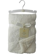 Luxury Sport  Etched Pattern Sherpa Baby Blanket Gift White Free Shipping - £10.77 GBP