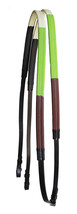 54&quot; Horse English Black Leather Rubber Grip Multicolor Training Reins 80... - $28.70