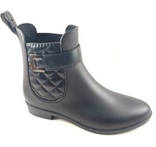 Henry Ferrera Clarity-Sky 5 Black Ankle Pull On Rain Boots - £31.07 GBP