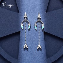 Thaya Design Silver Color Bow and Arrow Earring Light Blue Color Enamel Young Gi - £19.93 GBP