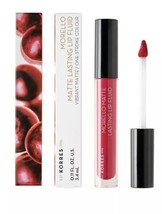 Korres Morello Matte Lasting Lip Fluid 52 POPPY RED 3.4ml Lip Gloss NEW - $21.70