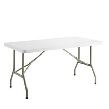 30&quot; X 60&quot; Heavy Duty Plastic Folding Table Granite White Party Catering Buffet - £88.12 GBP