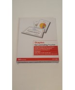 Staples Hot Laminating Pouches Letter Size Clear 5 mil 100 Pack 9 x 11.5... - $13.75