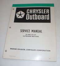 Chrysler Outboard Service Manual 20 &amp; 30 HP - £13.30 GBP