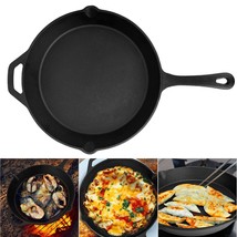 Pre-Seasoned Cast Iron Skillet Oven Safe Cookware Heat-Resistant Holder 12inch L - £78.68 GBP