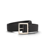 Cinturón vegano mujer negro de moda elegante hebilla cuadrada en cuero d... - £55.31 GBP