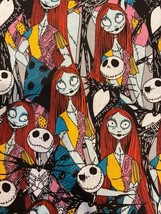 Disney Nightmare Before Christmas Jack Sally 100 Cotton Fat Quarter 18&quot;x22&quot; NEW - £5.39 GBP
