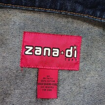 Zana Di Women's Cotton Jacket Size Medium Blue Denim Long Sleeve Metal Button Up image 3