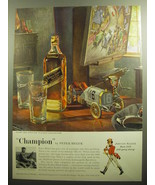 1958 Johnnie Walker Scotch Ad - Champion by Peter Helck - £14.55 GBP