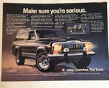 1979 Jeep Cherokee Vintage Print Ad pa6 - £6.36 GBP