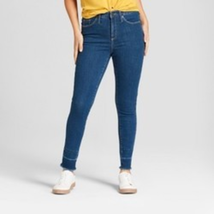 NWT Universal Threads Women&#39;s High-Rise Dark Wash Blue Released Hem Skin... - $14.95