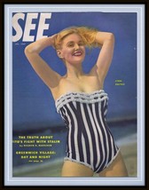 VINTAGE Jan 1949 See Magazine Framed 11x14 Cover Display Lynn Dalton - £46.38 GBP