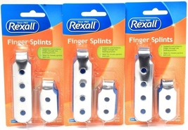 3 Packages Rexall 1 Large &amp; 1 Small Latex Free Foam Padded Finger Splints - £12.67 GBP