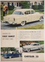 1953 Print Ad Chrysler for &#39;53 New Yorker 4-Door, Deluxe Newport &amp; Windsor Club - £18.39 GBP