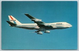 Postcard United Airlines 747 The Friend Ship Fly The Friendly Skies of United - £9.31 GBP