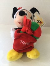 Walt Disney World Mickey Mouse 8” Bean Bag Plush Ltd Ed. Holiday 1999 NWT Vtg - £6.28 GBP