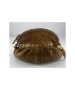 Vintage Innue Purse Tan Brown Italian Leather Crossbody Bag Medium Boho ... - $715.46 MXN