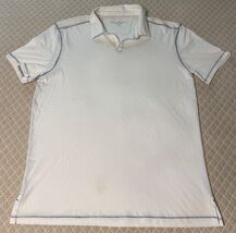 John Varvatos Men's Short Sleeve Open Collar Polo Shirt White Size L NWOT - $33.98