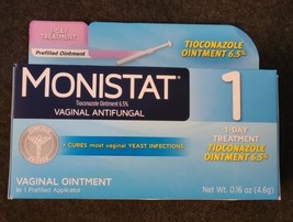 Monistat 1 Vaginal Antifungal Ointment Prefilled Applicator 0.16 oz (D3) - £9.44 GBP