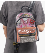 Pink Kitty Zipper Design heart | Transparent Zipper Backpack | Free Ship - $39.99