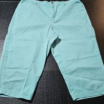 Crazy Horse Cropped Capri Pants Womens Size 16P (34&quot; Waist) Straight Leg... - $202.80 MXN