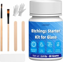 2.8oz Professional Etching Starter Kit for Glass with 6 Tools, Create  - £7.34 GBP