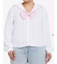 Hot Topic Sweet Society Bunny Sailor Collar Girls Long-Sleeve Woven Top Plus 4 - £35.70 GBP