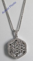 18k White Gold Round Diamond Hexagon Earrings (1.46 Ct G VS1 Clarity) - £2,466.11 GBP