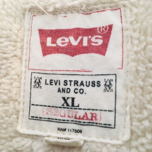 Primary image for Vtg Levis Jacket Shirt Shacket XL Beige/Tan Button - Quilted Insulated Warm-