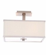 Hampton Bay Menlo Park 4-Light Brushed Nickel Semi-Flush Mount N2008 - $28.49
