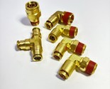 6-Piece Miscellaneous DOT Brass Push to Connect Fitting T 90 Elbow Air L... - $33.75